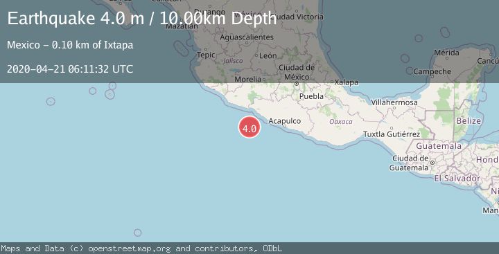 Map of OFF COAST OF GUERRERO, MEXICO
