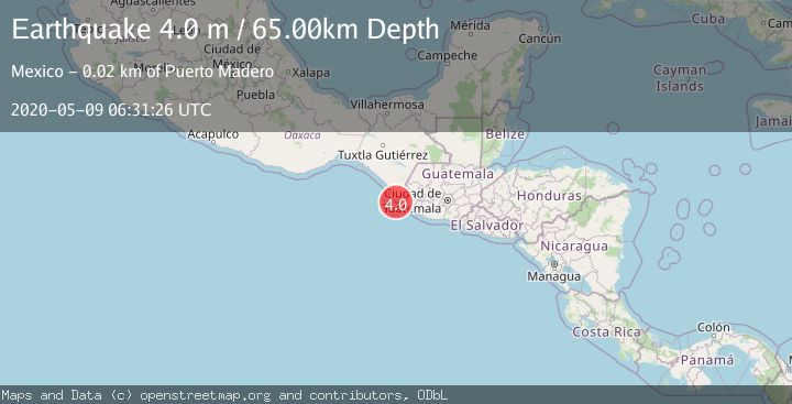Map of OFFSHORE CHIAPAS, MEXICO