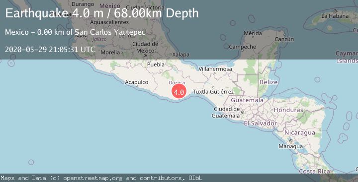 Map of OAXACA, MEXICO