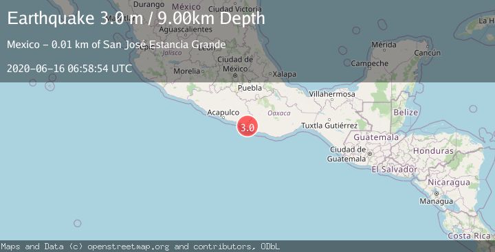 Map of OAXACA, MEXICO