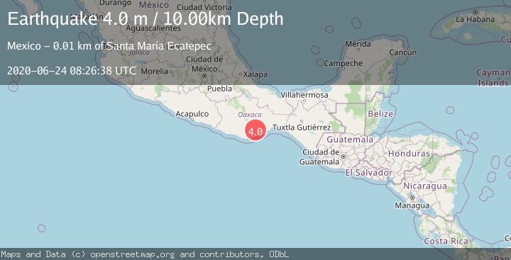 Map of OAXACA, MEXICO
