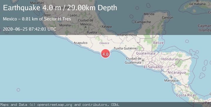 Map of OFFSHORE OAXACA, MEXICO
