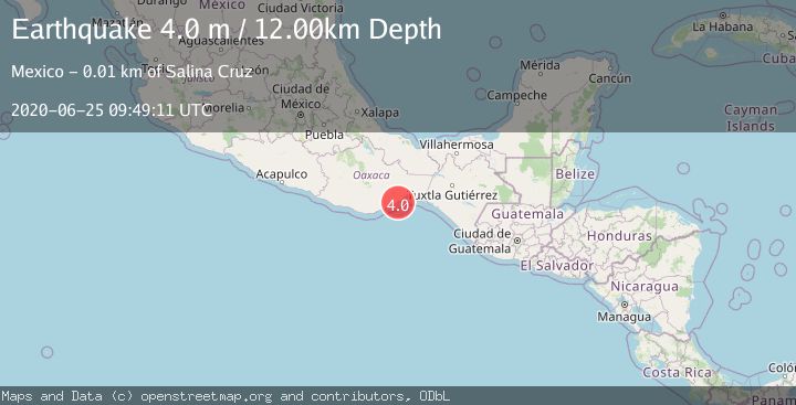 Map of OFFSHORE OAXACA, MEXICO