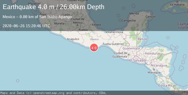 Map of OAXACA, MEXICO