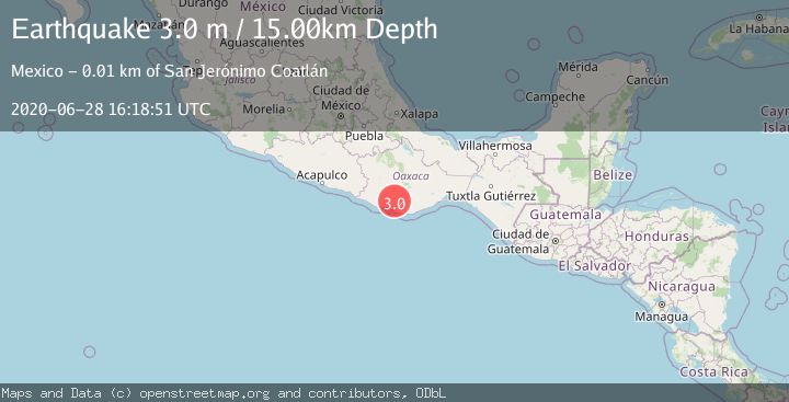 Map of OAXACA, MEXICO