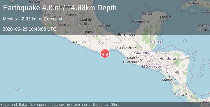 Map of OFFSHORE OAXACA, MEXICO