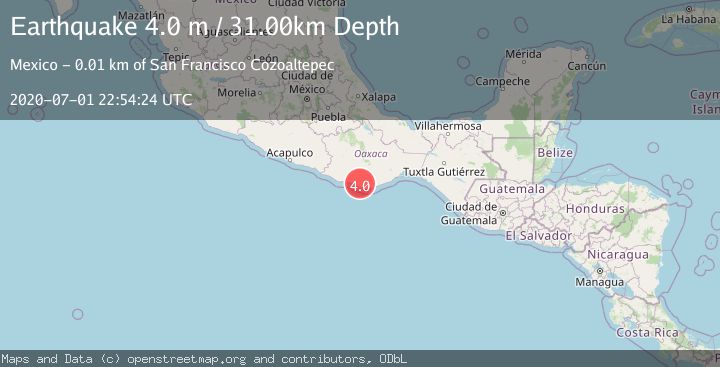 Map of OAXACA, MEXICO