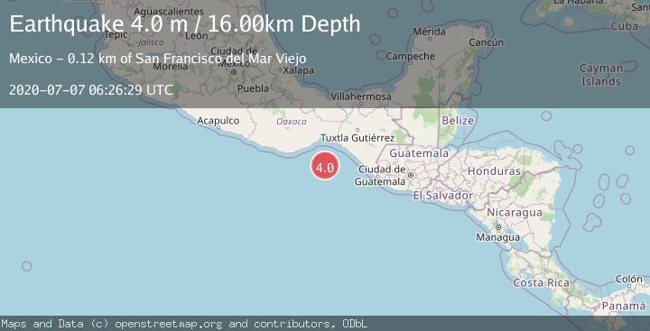Map of OFF COAST OF OAXACA, MEXICO