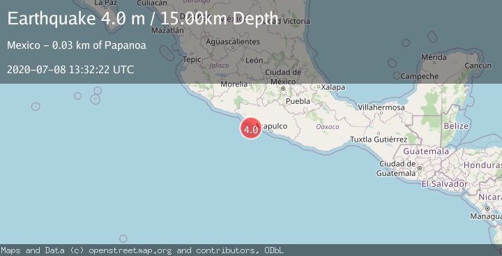 Map of OFFSHORE GUERRERO, MEXICO