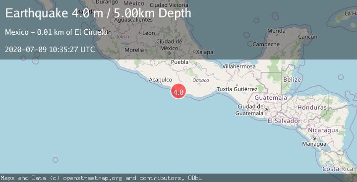 Map of OFFSHORE OAXACA, MEXICO