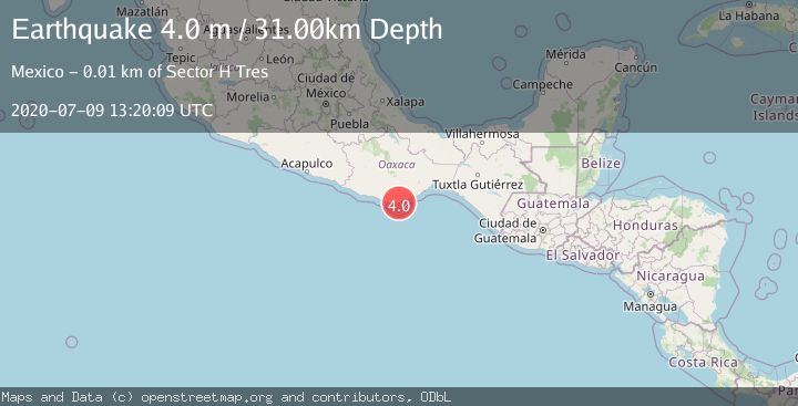 Map of OAXACA, MEXICO