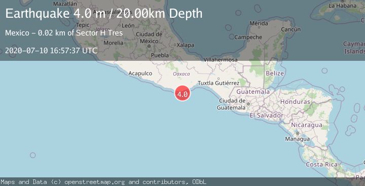 Map of OFFSHORE OAXACA, MEXICO
