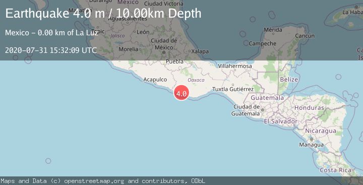 Map of OAXACA, MEXICO