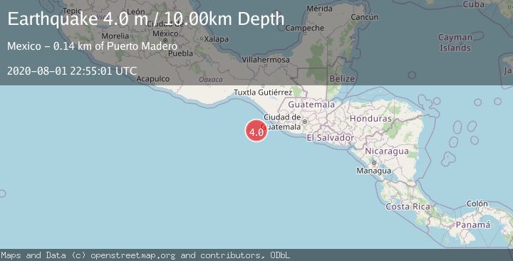 Map of OFF COAST OF CHIAPAS, MEXICO