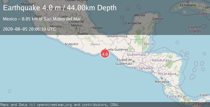 Map of OFFSHORE OAXACA, MEXICO