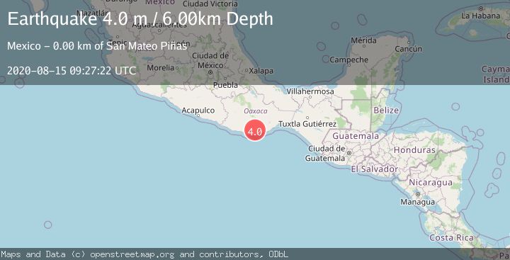Map of OAXACA, MEXICO