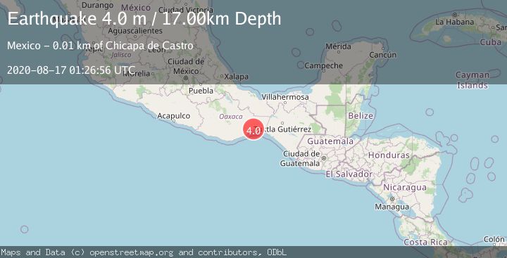 Map of OFFSHORE OAXACA, MEXICO