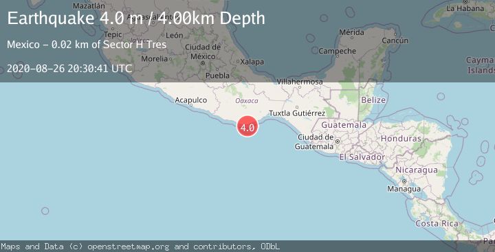 Map of OFFSHORE OAXACA, MEXICO