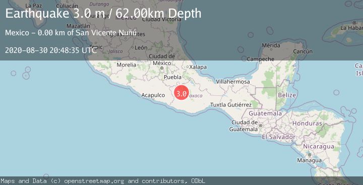Map of OAXACA, MEXICO