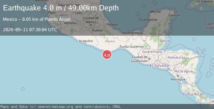 Map of OFFSHORE OAXACA, MEXICO