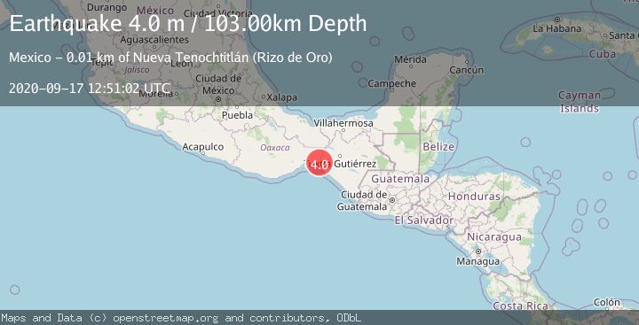Map of OAXACA, MEXICO