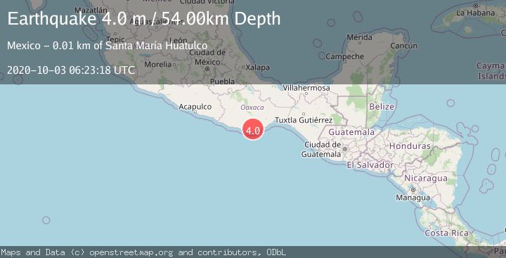 Map of OAXACA, MEXICO