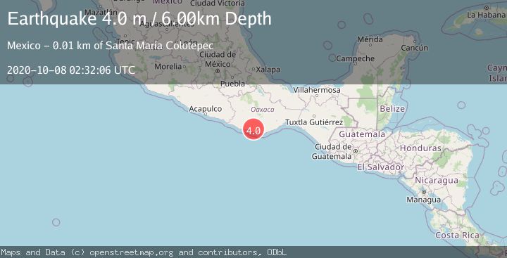Map of OAXACA, MEXICO
