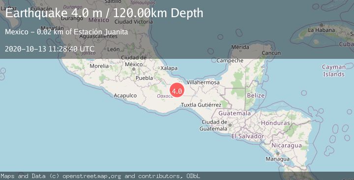 Map of OAXACA, MEXICO
