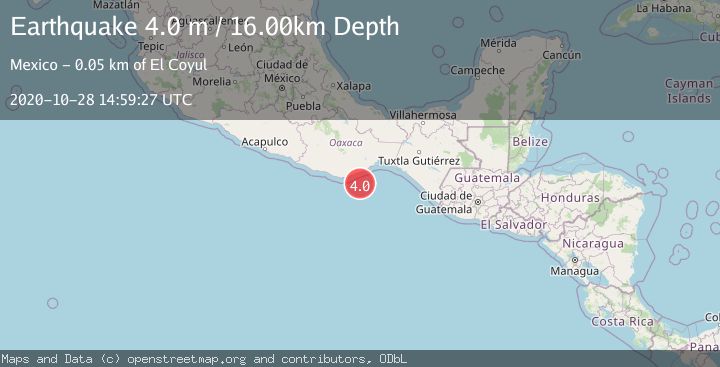 Map of OFFSHORE OAXACA, MEXICO
