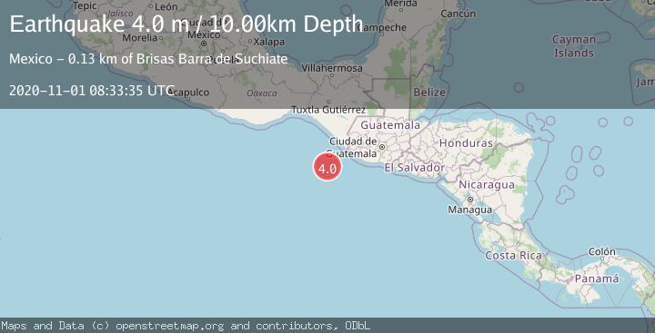 Map of OFF COAST OF CHIAPAS, MEXICO