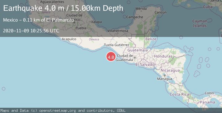 Map of OFF COAST OF CHIAPAS, MEXICO