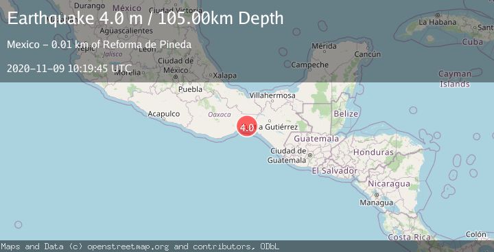 Map of OAXACA, MEXICO
