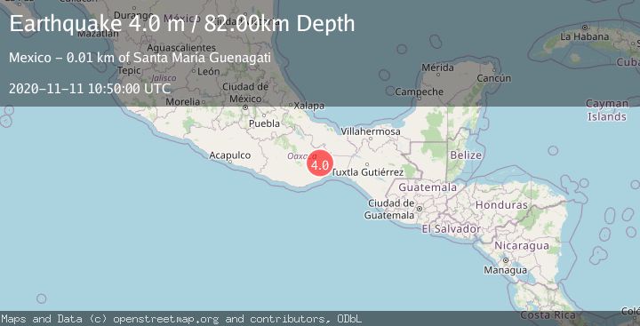 Map of OAXACA, MEXICO