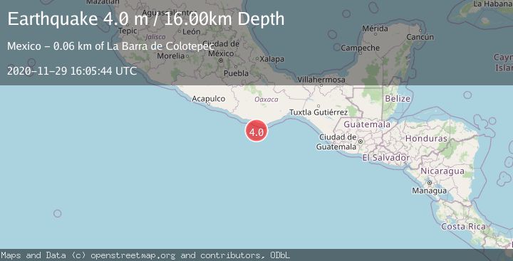 Map of OFFSHORE OAXACA, MEXICO
