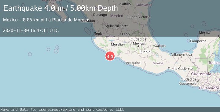 Map of OFFSHORE MICHOACAN, MEXICO