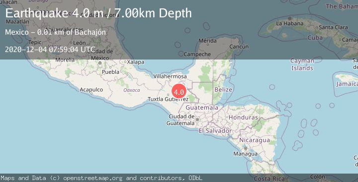 Map of CHIAPAS, MEXICO