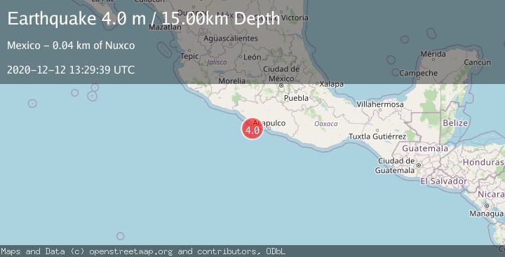 Map of OFFSHORE GUERRERO, MEXICO