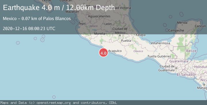 Map of OFFSHORE GUERRERO, MEXICO