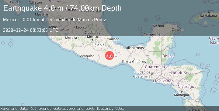 Map of OAXACA, MEXICO
