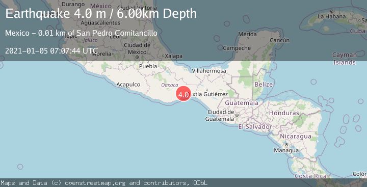 Map of OAXACA, MEXICO