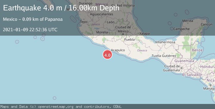 Map of OFFSHORE GUERRERO, MEXICO