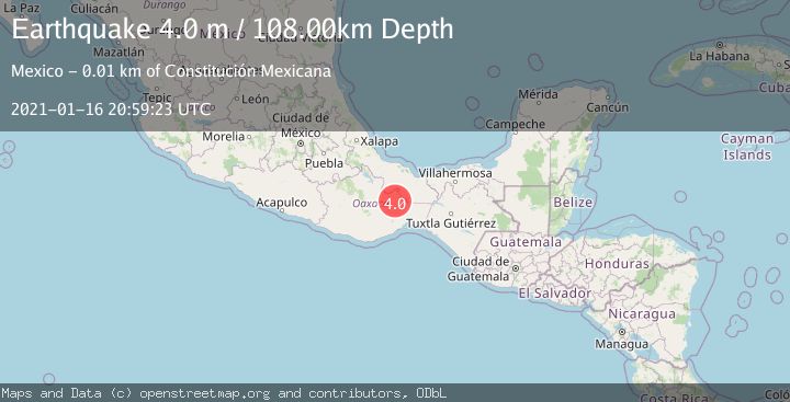 Map of OAXACA, MEXICO