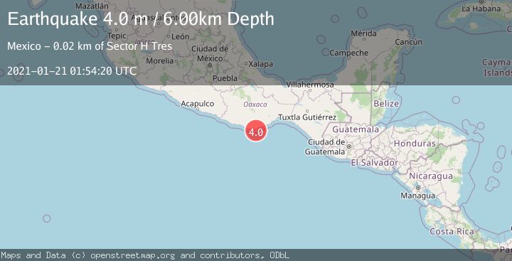 Map of OFFSHORE OAXACA, MEXICO