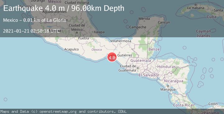 Map of OFFSHORE OAXACA, MEXICO