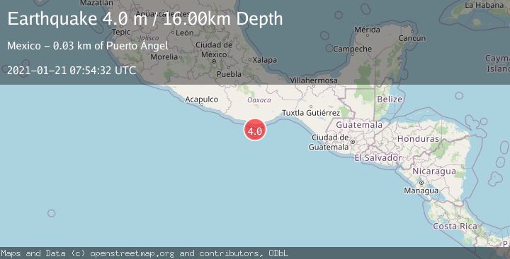 Map of OFFSHORE OAXACA, MEXICO