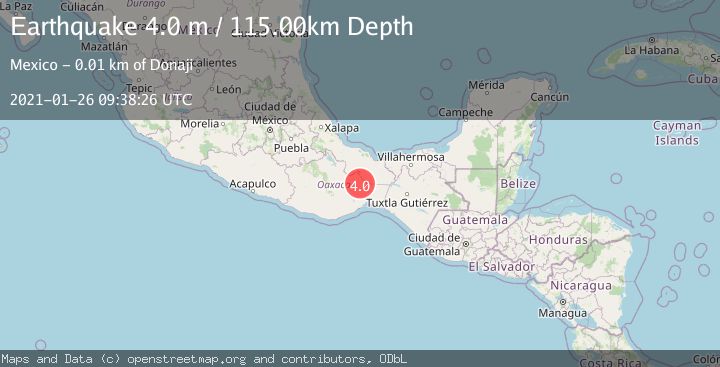Map of OAXACA, MEXICO