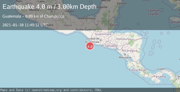 Map of OFFSHORE GUATEMALA