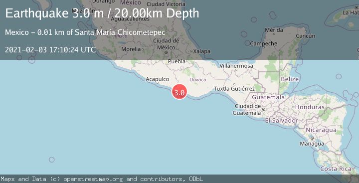 Map of OAXACA, MEXICO