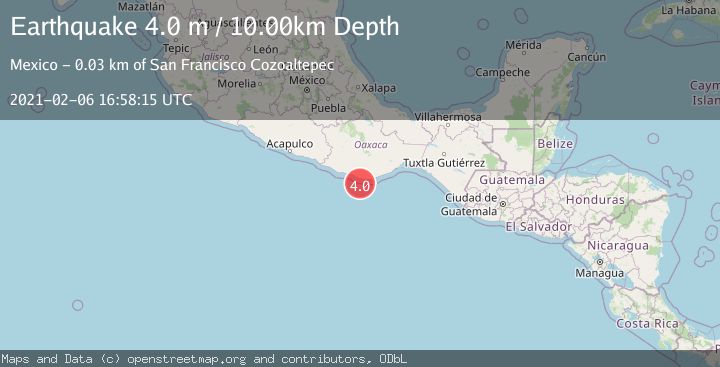 Map of OFFSHORE OAXACA, MEXICO