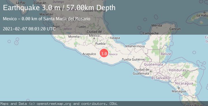 Map of OAXACA, MEXICO